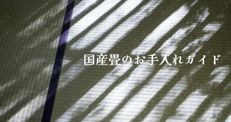 国産畳のお手入れガイド：長く美しく保つためのポイント